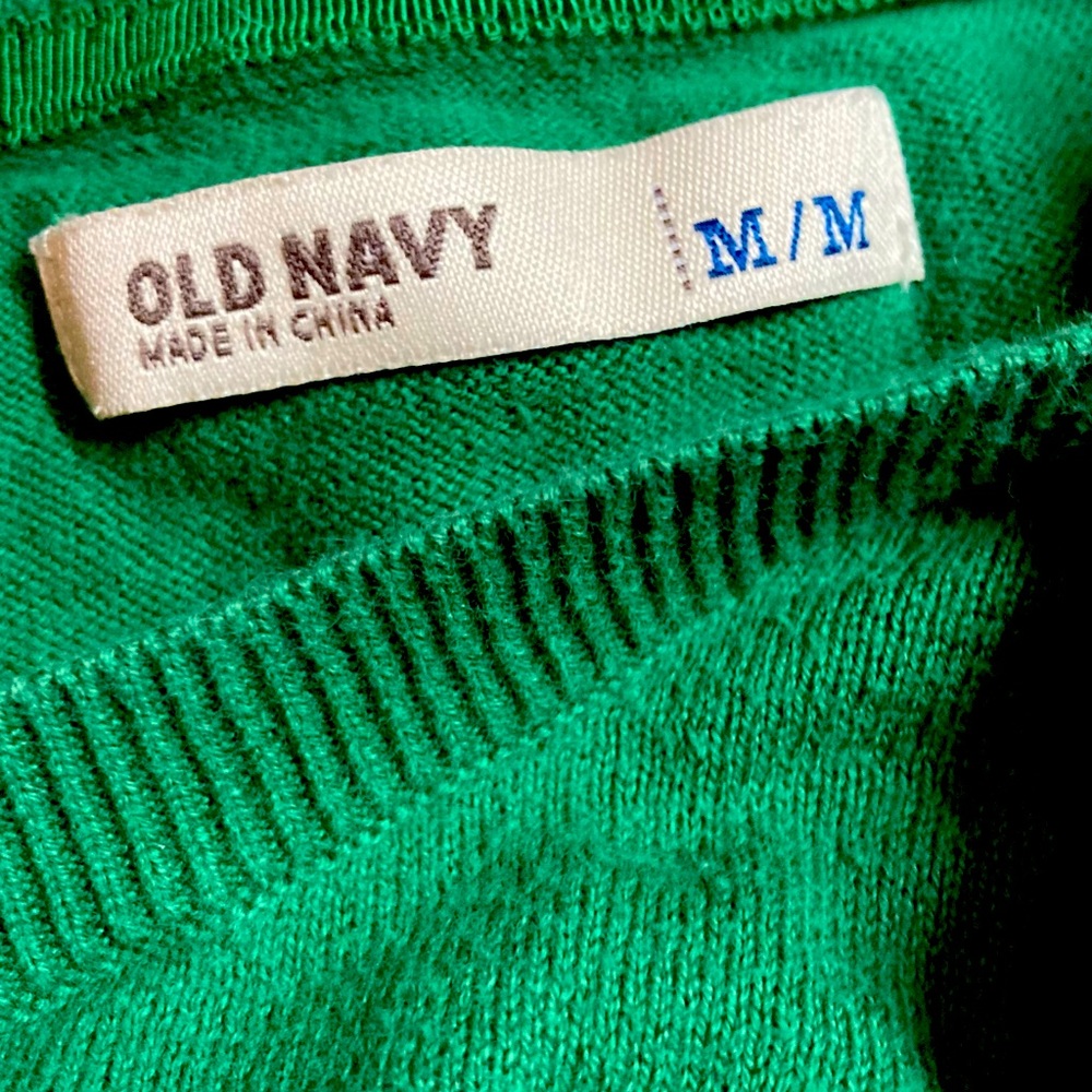 Old navy green cardigan size medium women’s